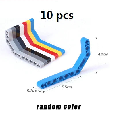 MOC High-tech Beam Thick Series L-shape and Bent Beam DIY Building Blocks Bricks Compatible with Lego High-tech Educational Toy