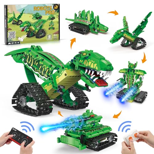AKWME 5-in-1 RC Dino Robot Building Set