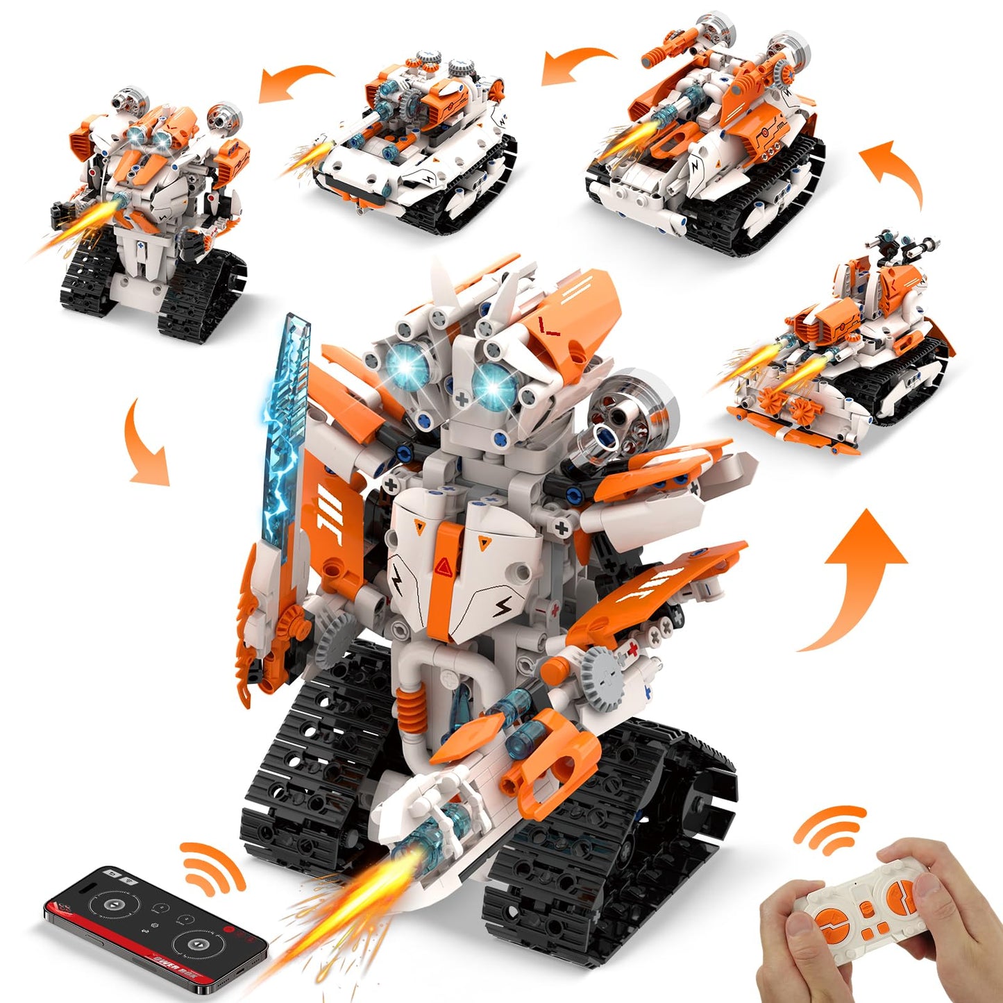 5-in-1 STEM Robot Building Kit (689 pcs)