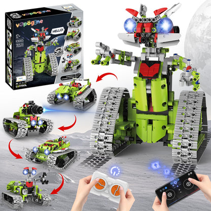 VOPOGLNE 5-in-1 RC Robot Building Kit (705 pcs)