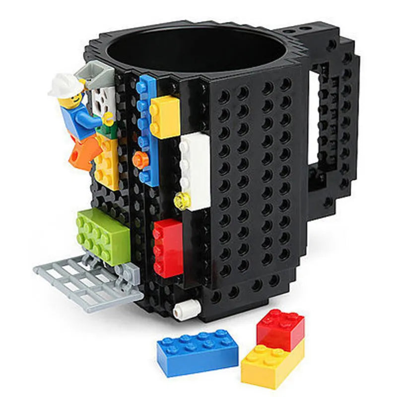 350ml Creative Milk Mug Coffee Cups Creative Build-on Brick Mug Cups Drinking Water Holder for LEGO Building Blocks Design