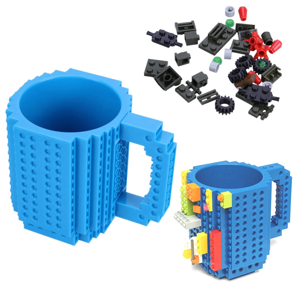 350ml Creative Milk Mug Coffee Cups Creative Build-on Brick Mug Cups Drinking Water Holder for LEGO Building Blocks Design