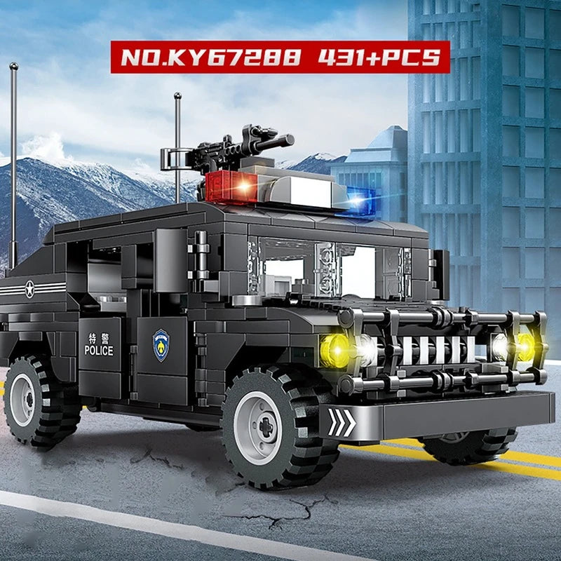 Compatible with Lego City SWAT Team Truck Building Blocks Children's Educational DIY Toys for  Children Gifts