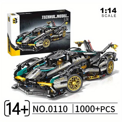 Technical Building Block Lamborghinis V12 Super Car Blocks Brick Dual Motor Power Drive 2.4G RC Car For Lego Technic vehicles