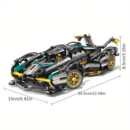 Technical Building Block Lamborghinis V12 Super Car Blocks Brick Dual Motor Power Drive 2.4G RC Car For Lego Technic vehicles