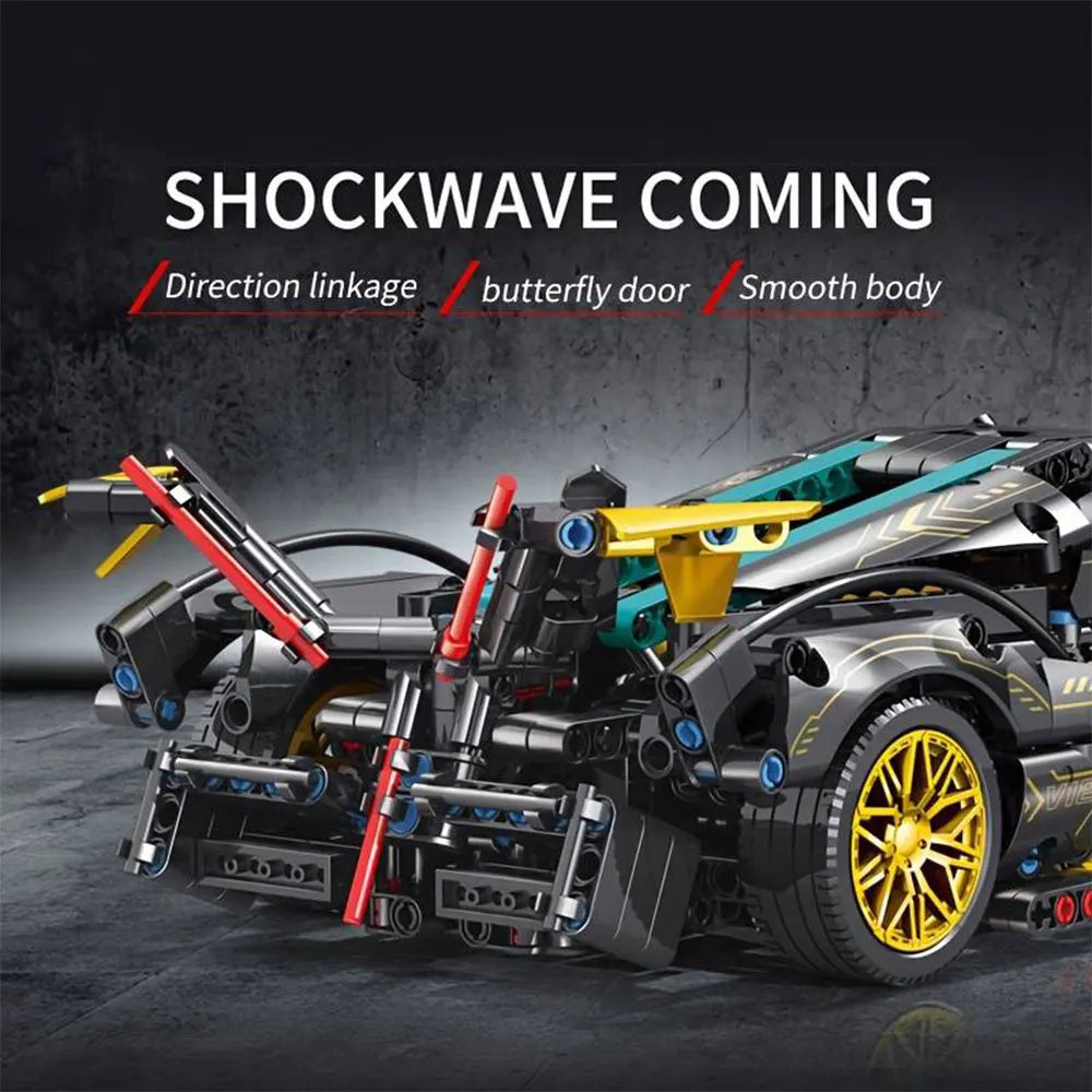 Technical Building Block Lamborghinis V12 Super Car Blocks Brick Dual Motor Power Drive 2.4G RC Car For Lego Technic vehicles