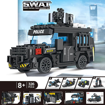 Compatible with Lego City SWAT Team Truck Building Blocks Children's Educational DIY Toys for  Children Gifts